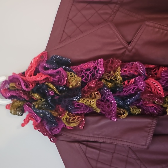 ☆Faux leather Jacket & Scarf incl size 20 - Picture 11 of 11